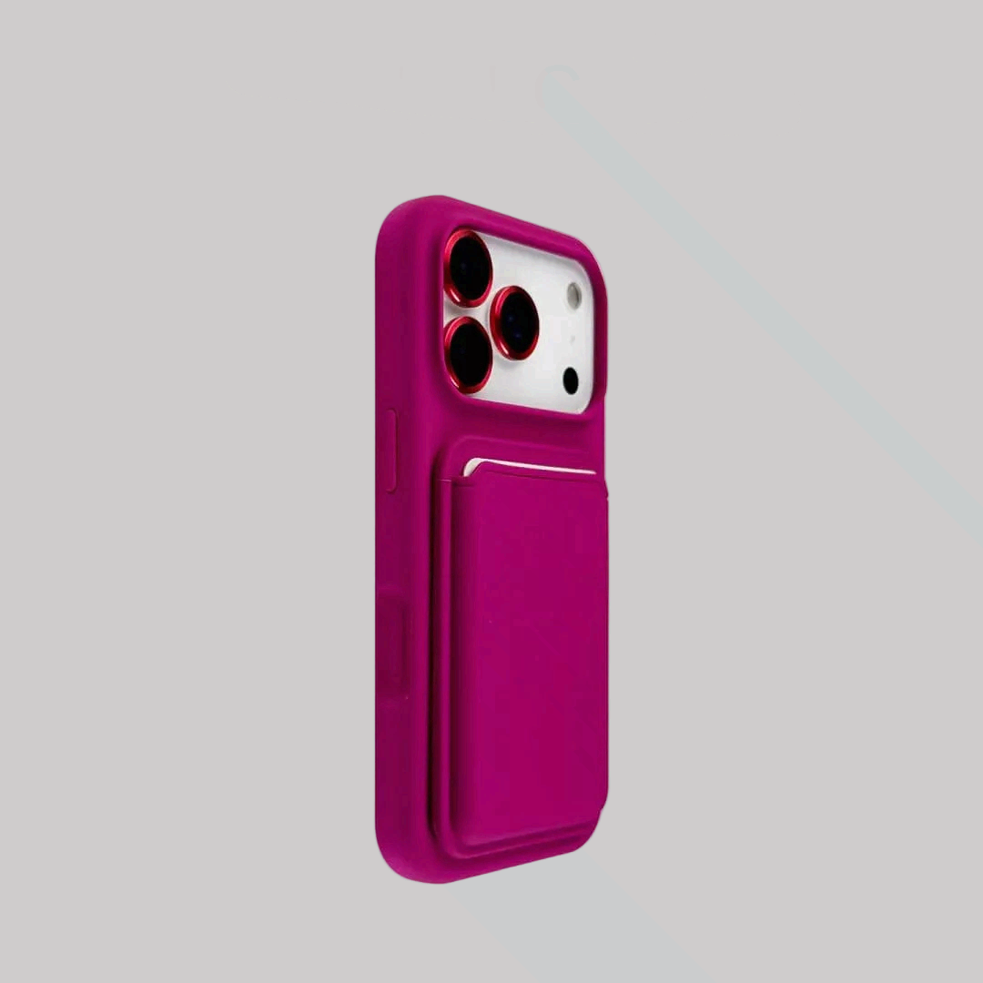 Liquid Shockproof Card Holder Wallet Silicone iPhone Case