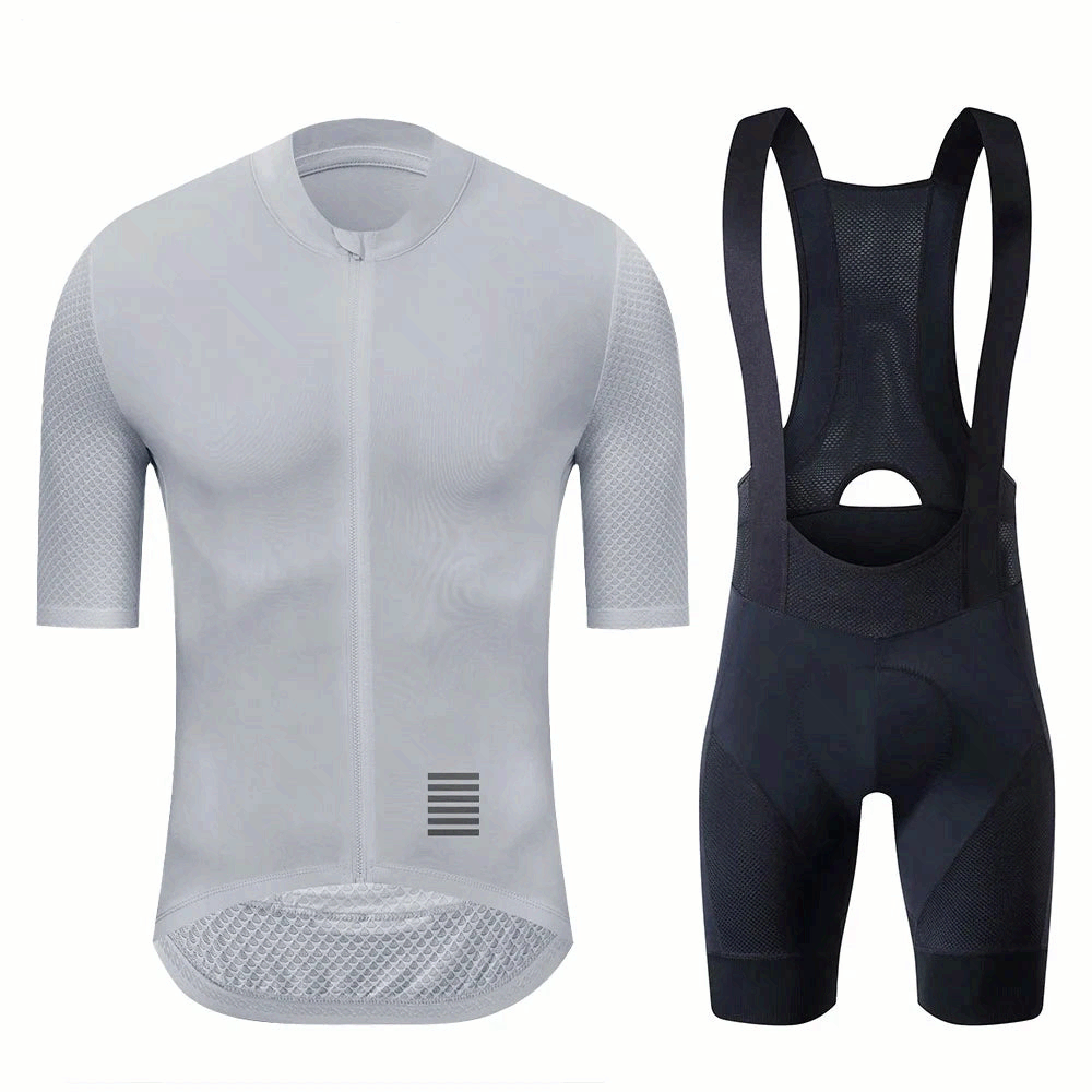 Cycling Jersey Set Men – Breathable MTB Bike Clothing Kit with Bib Shorts