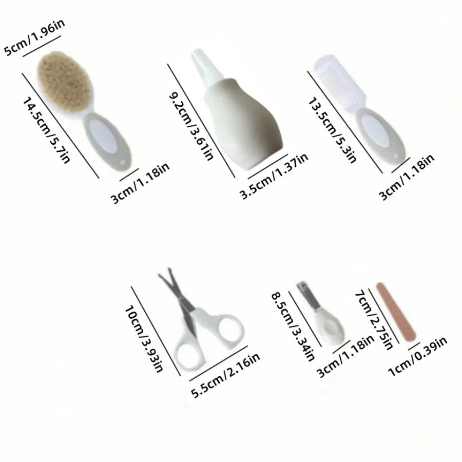 Baby Care Kit with Nasal Aspirator Nail Clippers Comb Brush