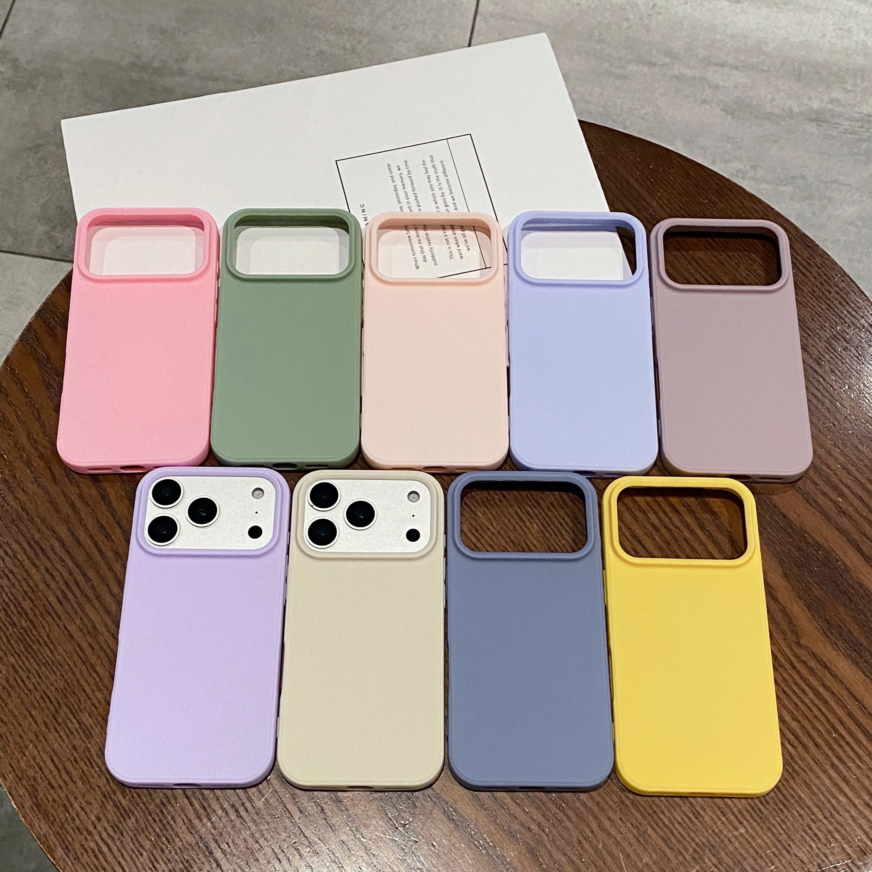 Simple Couple Candy Color Soft Shockproof Anti Fall iPhone Case