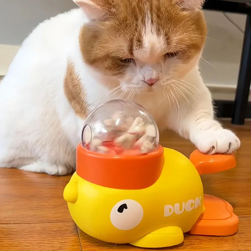 Interactive Duck Puzzle Pet Feeder Anti Slip Slow Feeding Toy for Dogs and Cats