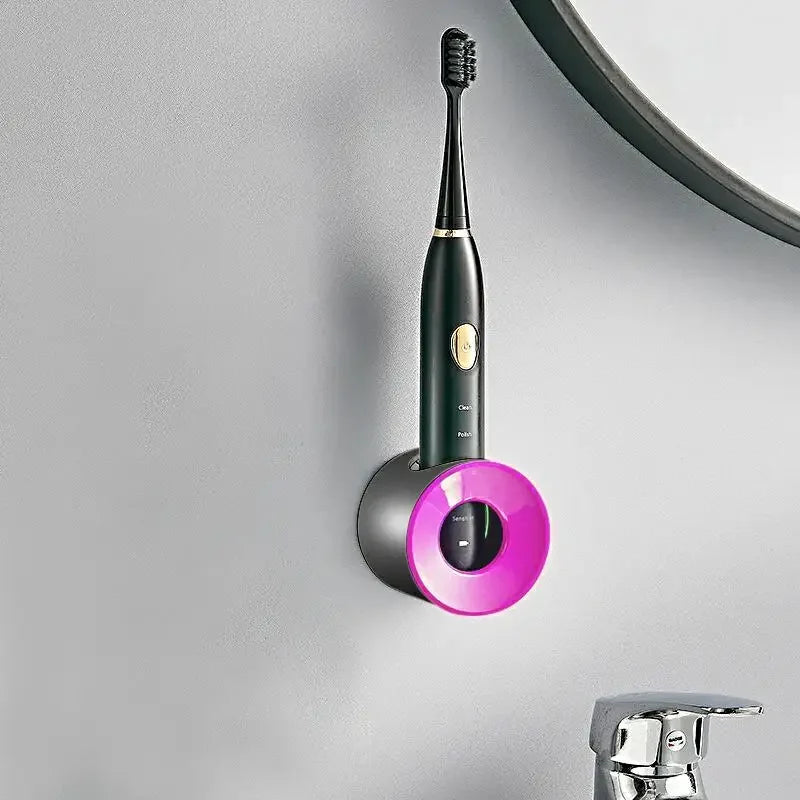 Wall Mounted Toothbrush Holder Self Adhesive Bathroom Organizer Space Saving Rack