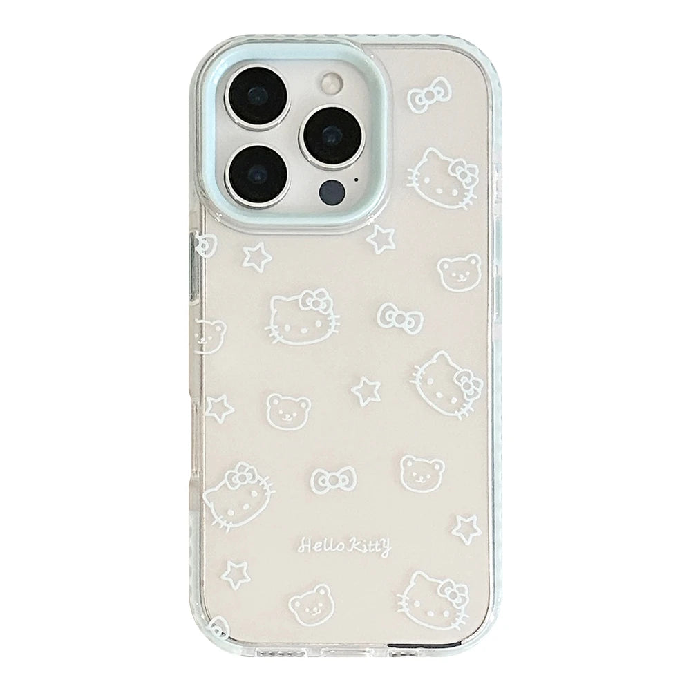 Transparent Bow Hello Kitty Shockproof iPhone Case