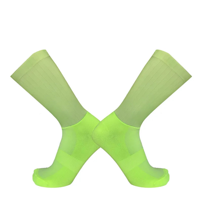 Aero Cycling Anti Slip Silicone Socks Men Breathable Sports Cycling Running Socks