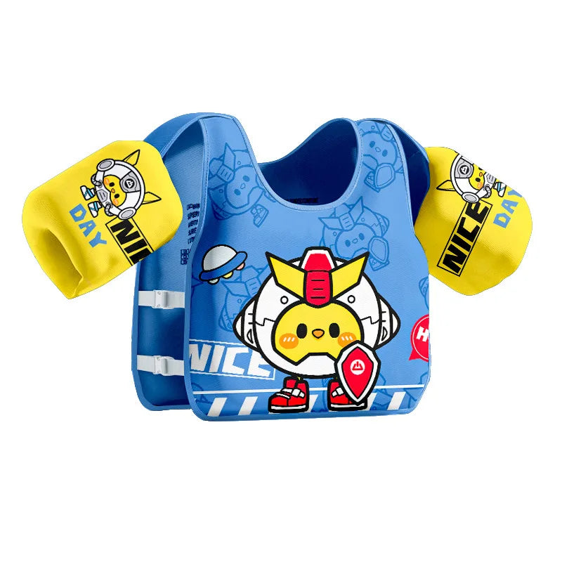 Beginner No Inflation Swim Vest Pool Float with Arm Rings