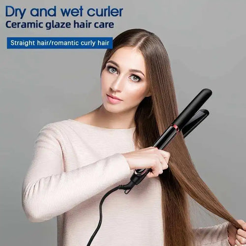 Professional Ceramic Ionic Hair Straightener Fast Heat Flat Iron Negative Ion LCD Display