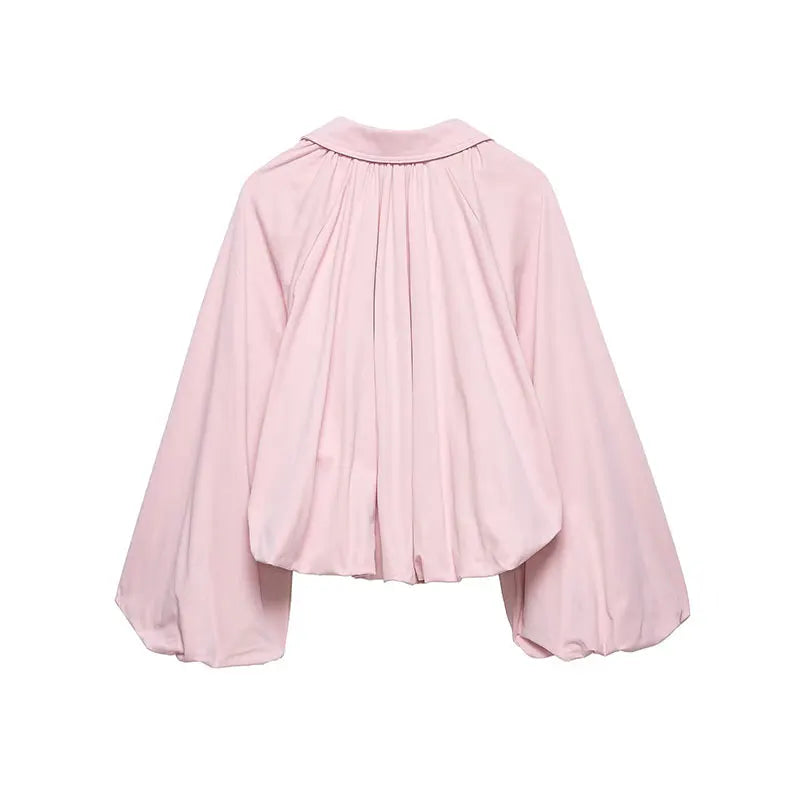 Women Oversize Bomber Jacket Zip Up Casual Y2K Loose Coat Ball Sleeve