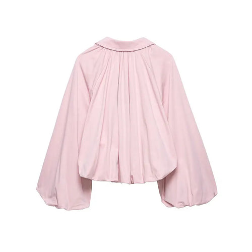 Women Oversize Bomber Jacket Zip Up Casual Y2K Loose Coat Ball Sleeve
