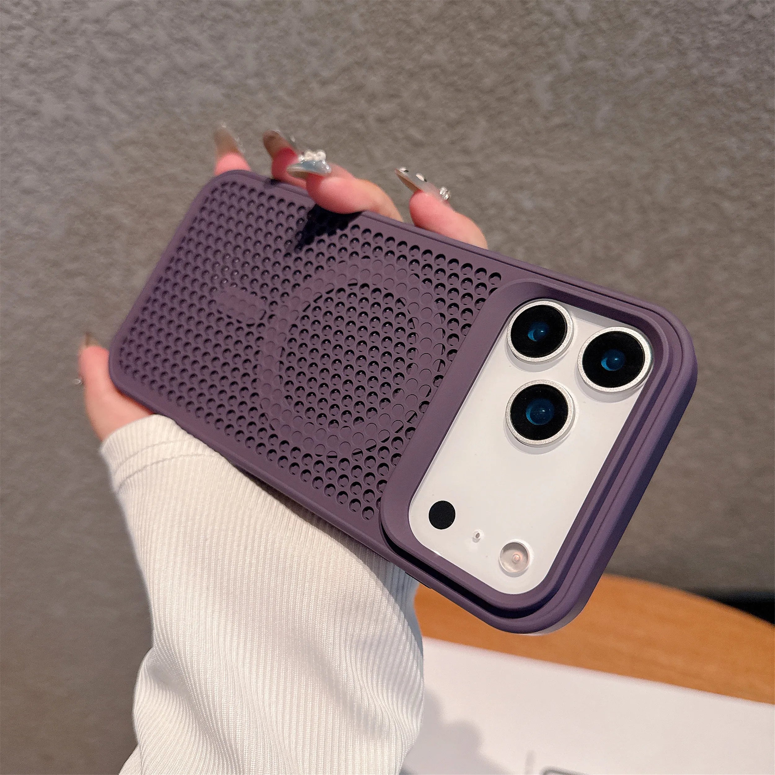 Breathable Mesh Heat Dissipation Magnetic iPhone Case