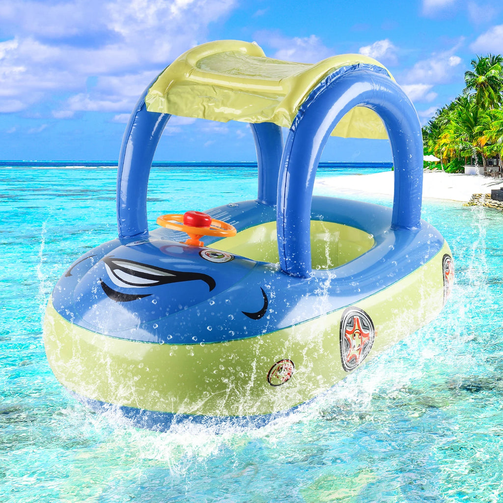 Kids Car Shape Swim Float Baby Swimming Ring Pool Float Toddler Beach Toy