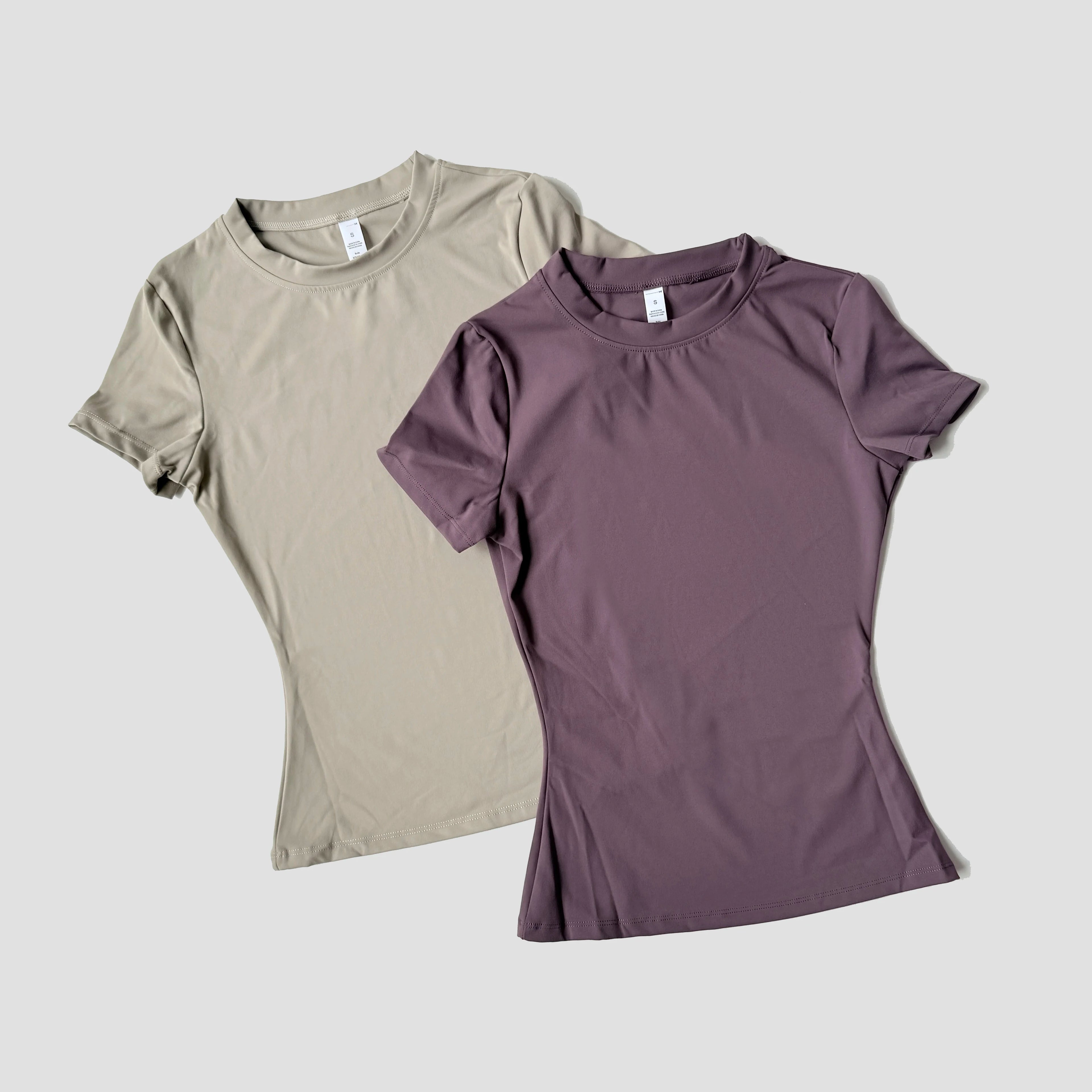 Women Seamless Yoga Top Short Sleeve Gym Running Shirt