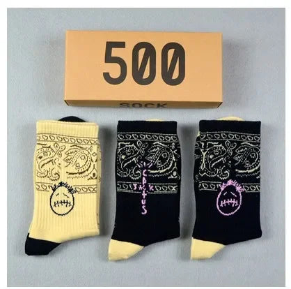 Cactus Jack Cotton Crew Socks Men 3 Pairs Box Free Shipping