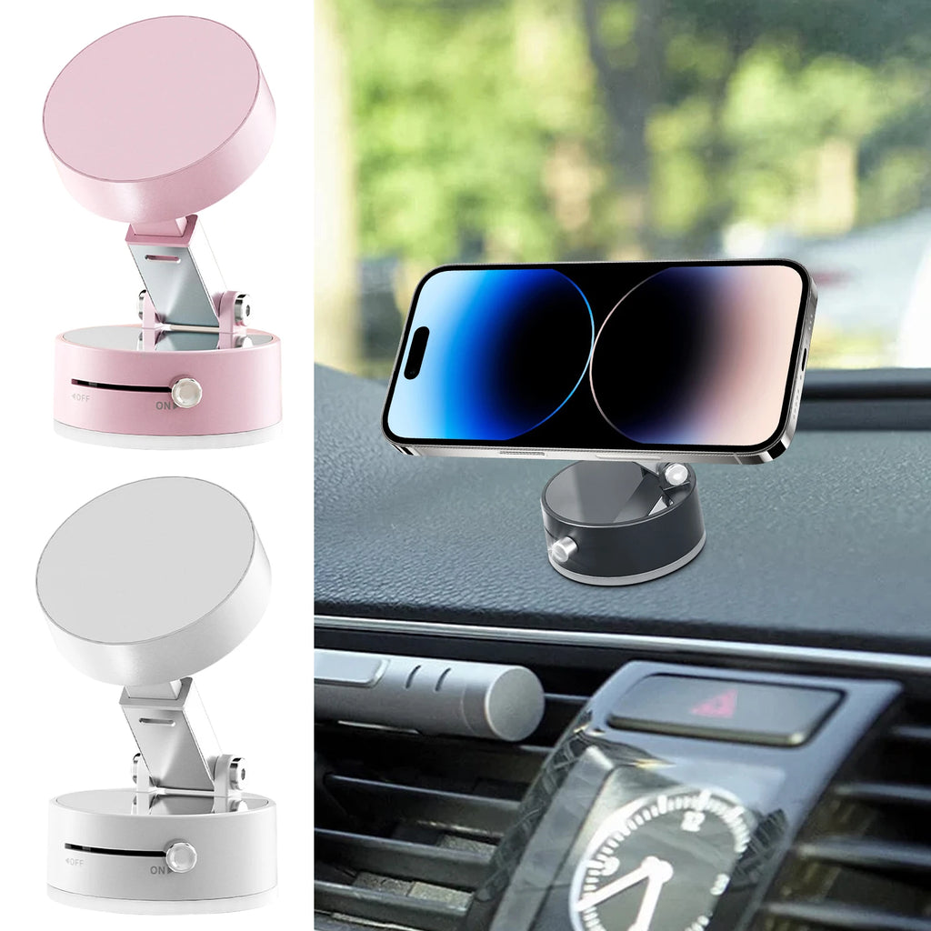 Magnetic Car Phone Holder Vacuum Suction Double