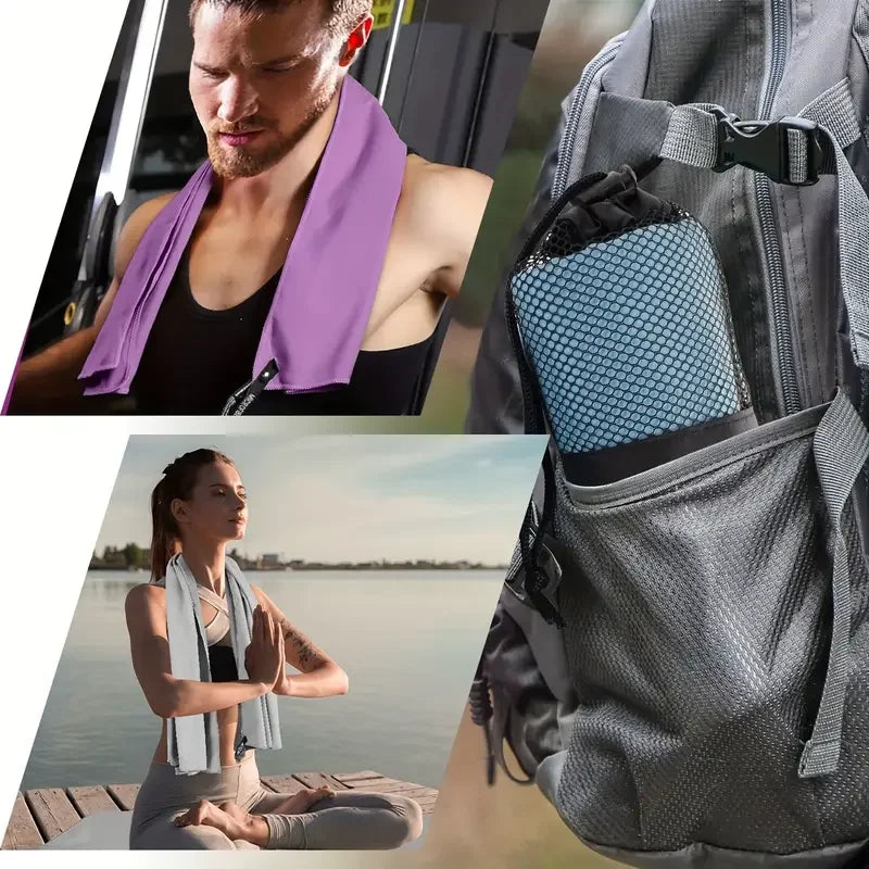 Quick Dry Microfiber Beach Towel Travel Hiking Gym Swimming Camping