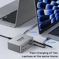 330W USB C GaN Fast Charging Station Multiport PD PPS QC Charger Laptop Phone Tablet