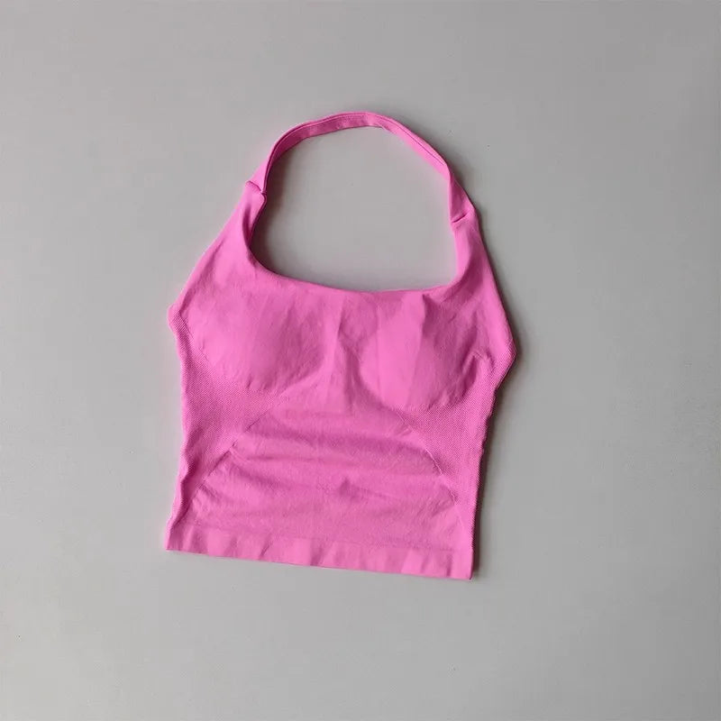 Women Halter Sports Bra Shockproof Yoga Running Fitness Vest