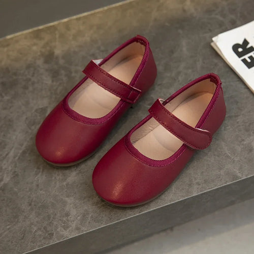 Girls Mary Jane Flats Soft Leather Princess Shoes for Toddlers & Kids