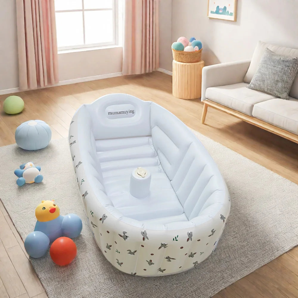 Inflatable Baby Swimming Pool Portable Animal Bathtub Newborn Kids Outdoor Tub