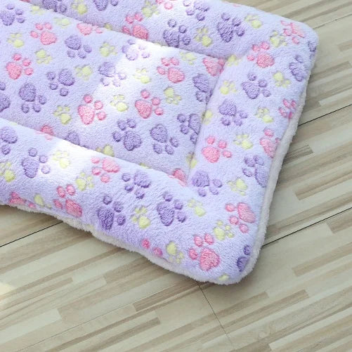 Portable Plush Pet Bed Mat Soft Warm Washable Dog Cat Blanket Travel Sofa Bed