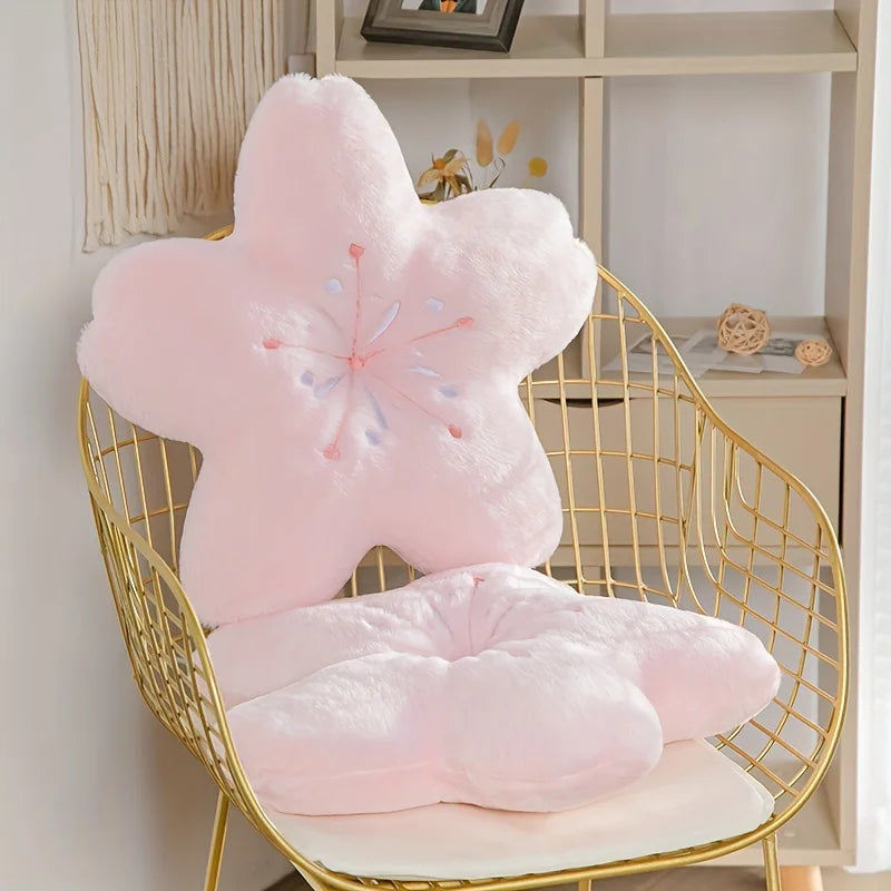 Cherry Blossom Flower Pillow Cute Soft Sofa Cushion