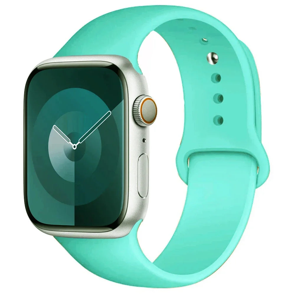 Silicone Apple Watch Band – Sport Strap Replacement for Apple Watch Series 3–9, SE & Ultra