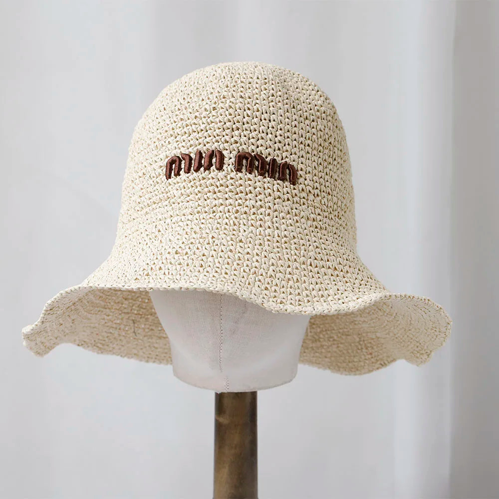 Wide Brim Straw Sun Hat for Women Foldable UV Beach Cap