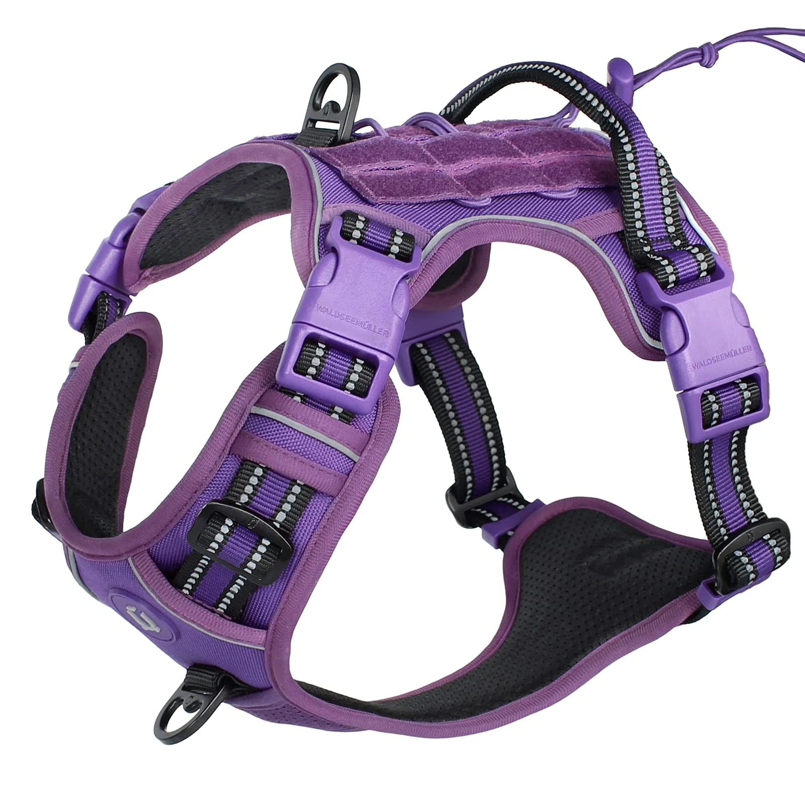 Tactical No Pull Dog Harness Adjustable Breathable MOLLE Vest for Medium Large Dogs