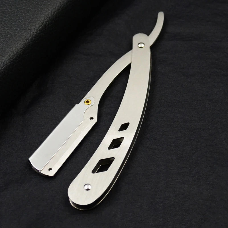 Men Folding Barber Razor Black
