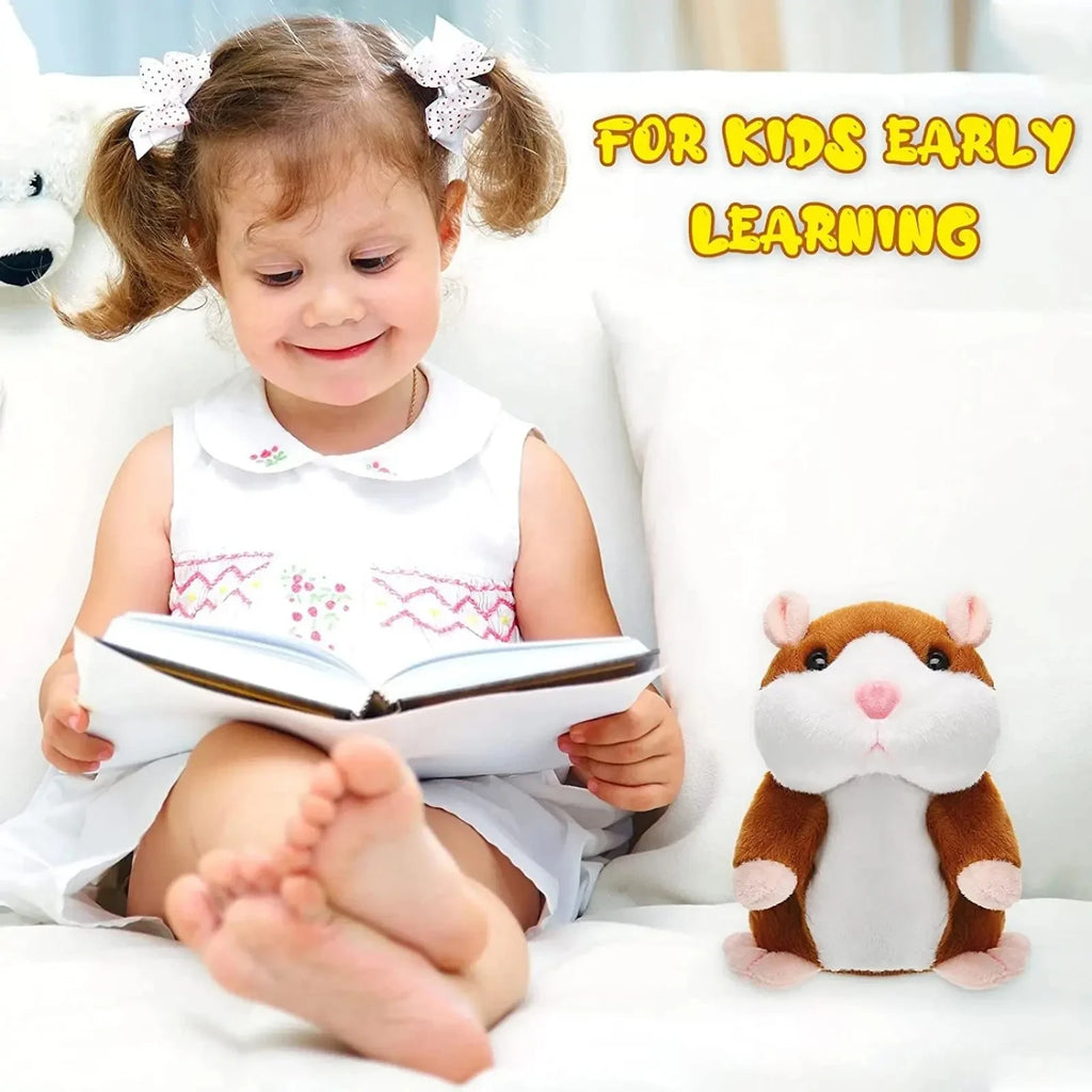 Talking Hamster Plush Toy Funny Repeating Animal Doll for Kids