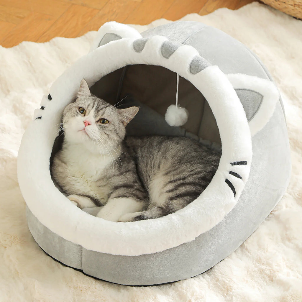 Soft Cat Bed Cozy Pet House Sleeping Tent