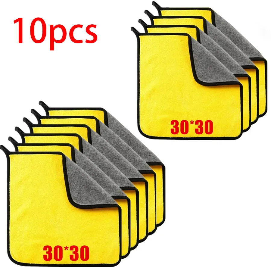 Microfiber Car Cleaning Towels – Ultra Soft Double Layer Drying Cloth for Car Detailing