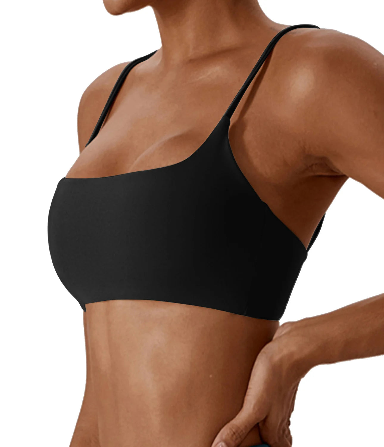 Women Sports Bra Seamless Cross Back Fitness Yoga Top Gym Workout Bra