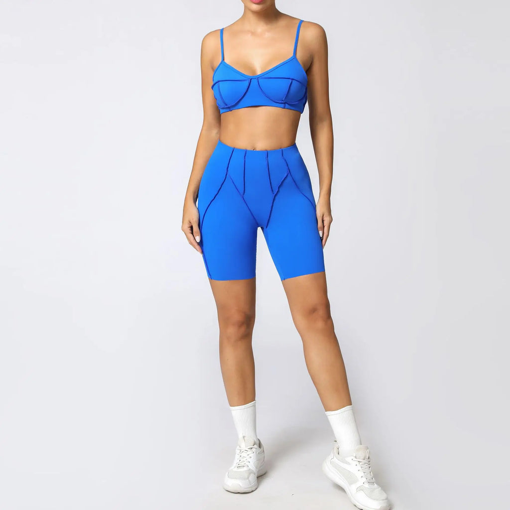 Women Seamless Yoga Set High Waist Hip Lifting Gym Sports Bra & Leggings Suit