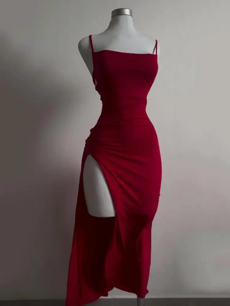 Women Halter Neck Bodycon Mini Dress Summer Bag Hip Sexy Party Dress Y2K Style