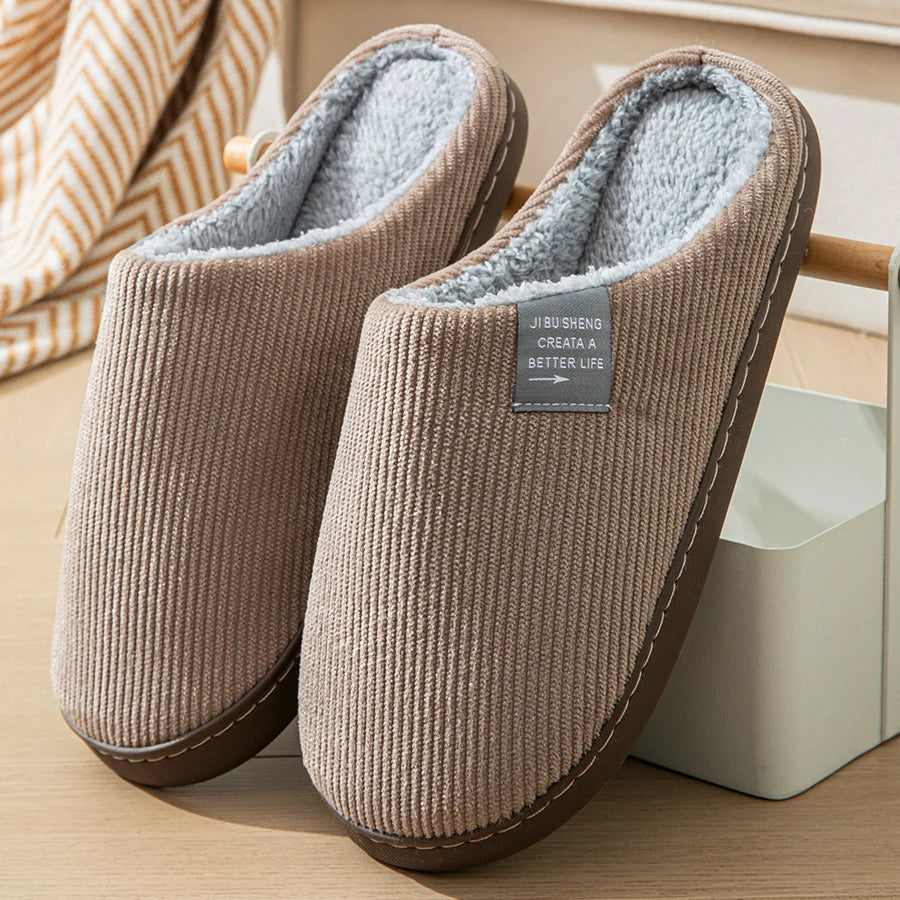 Women Warm House Slippers Soft Plush Indoor Shoes Non Slip Cozy Winter Home Slippers