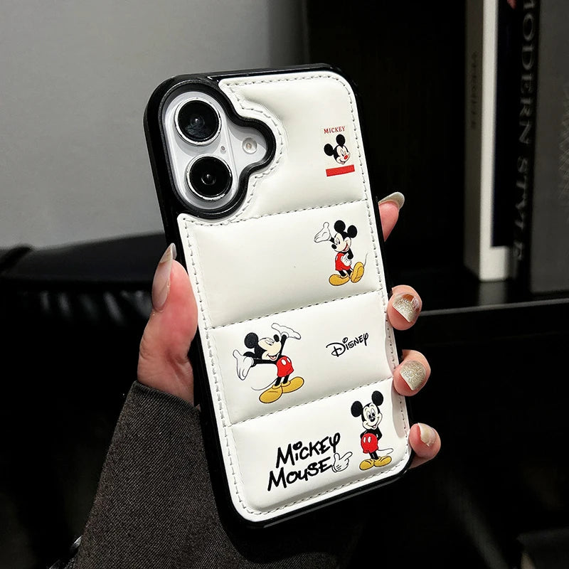 Disney Mickey Mouse Puffer Fabric Shockproof iPhone Case