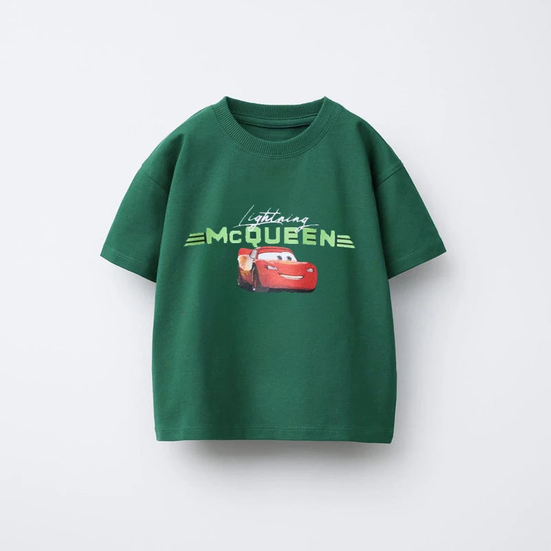 Toddler Cartoon Car T Shirt Cotton Summer Tee