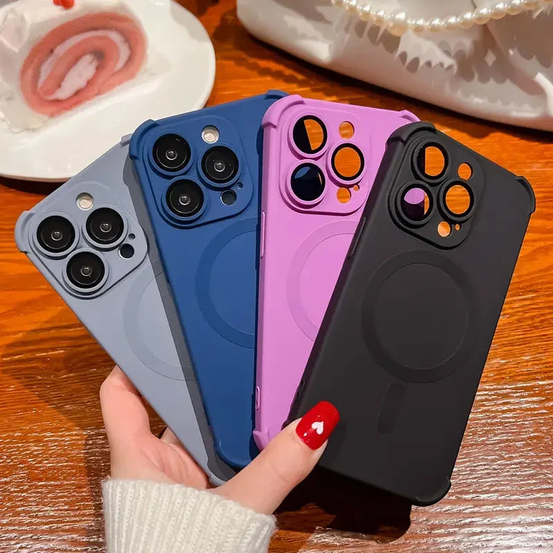 Magnetic Shockproof Silicone Bumper iPhone Case