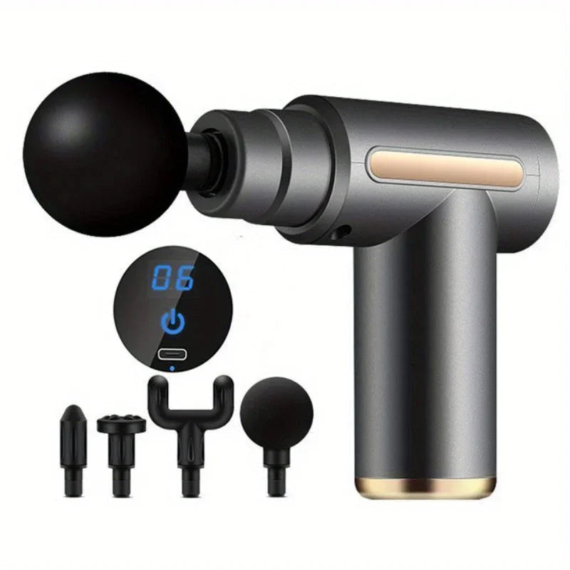 Portable Massage Gun Deep Tissue Muscle Massager Percussion Gun Electric Body Relaxation Pain Relief Fitness Recovery