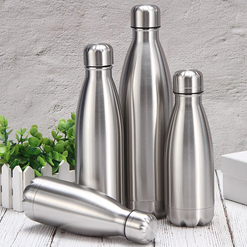 Stainless Steel Water Bottle 500ml–1000ml – Insulated Leakproof Thermo Bottle for Travel, Gym & Outdoor