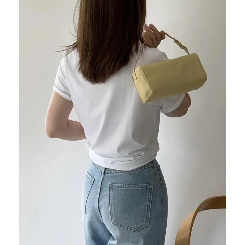 Women Suede Mini Crossbody Bag Soft Cowhide One Shoulder Handbag