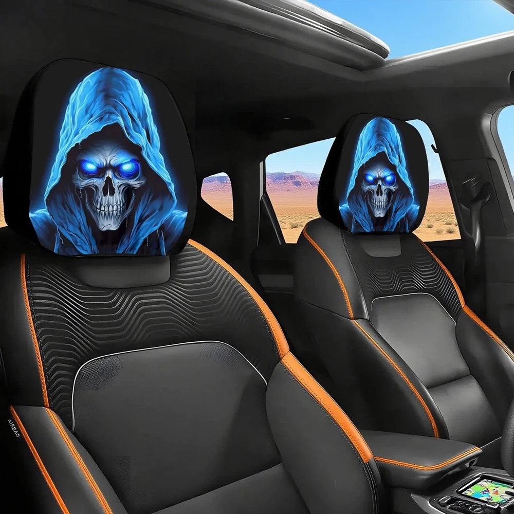 Funny Car Headrest Cover Cartoon Eyes Seat