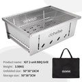 304 Stainless Steel Folding BBQ Grill Portable Outdoor Camping Firewood Stove with Carry Bag