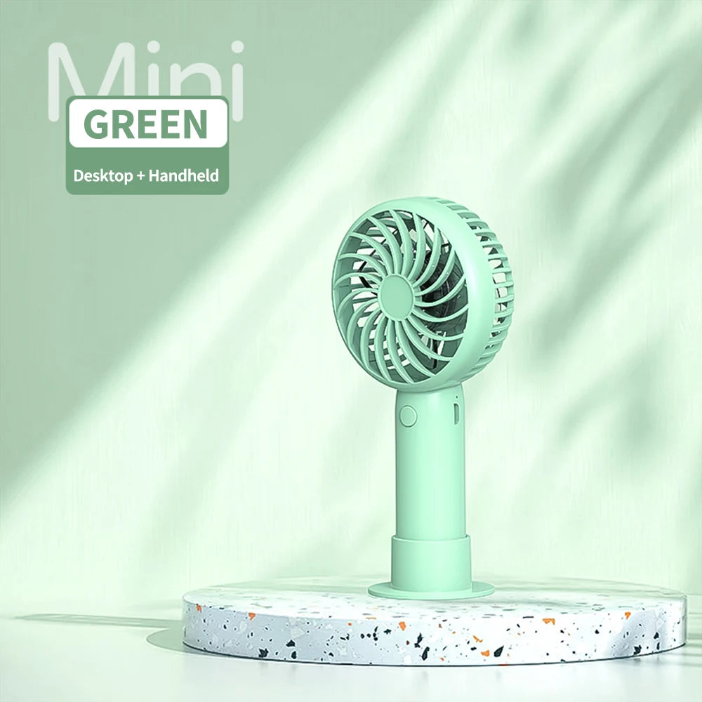 USB Rechargeable Mini Fan – Portable Handheld Cooling Fan with Long Battery Life