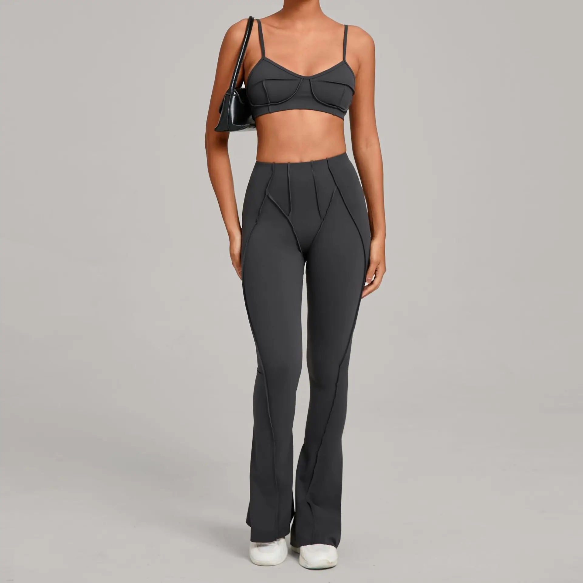 Women Seamless Yoga Set High Waist Hip Lifting Gym Sports Bra & Leggings Suit