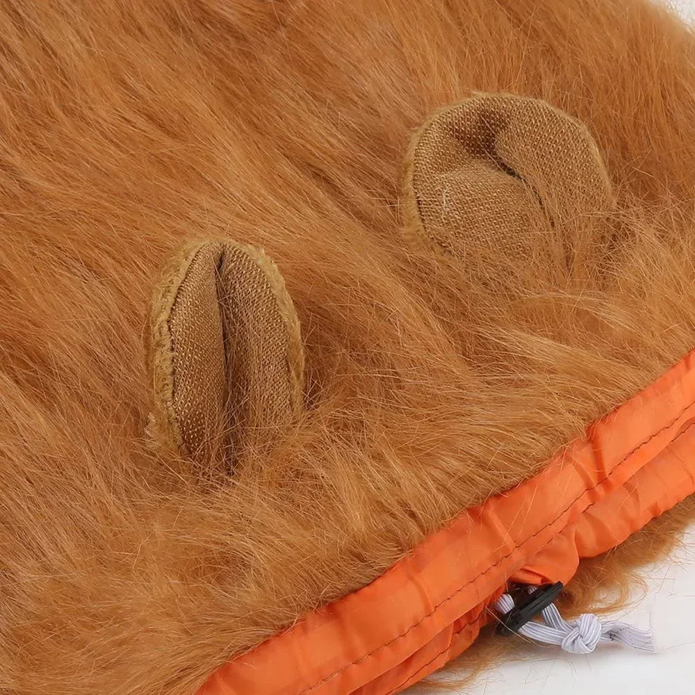 Dog Lion Mane Costume Realistic Pet Wig for Medium Large Dogs