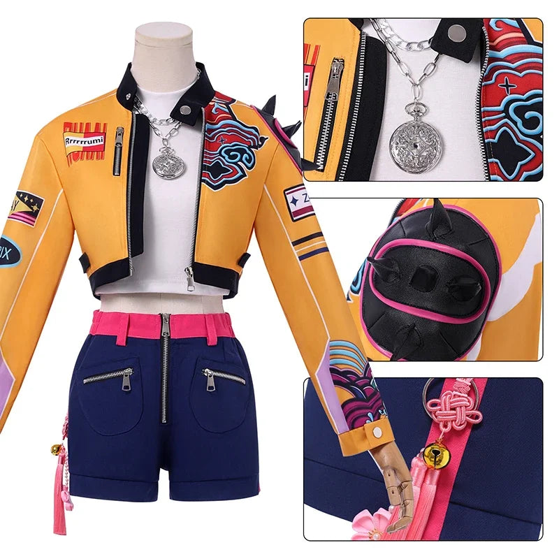 Kpop Cosplay Costume Set with Wig – Women Girls Halloween Party Outfit