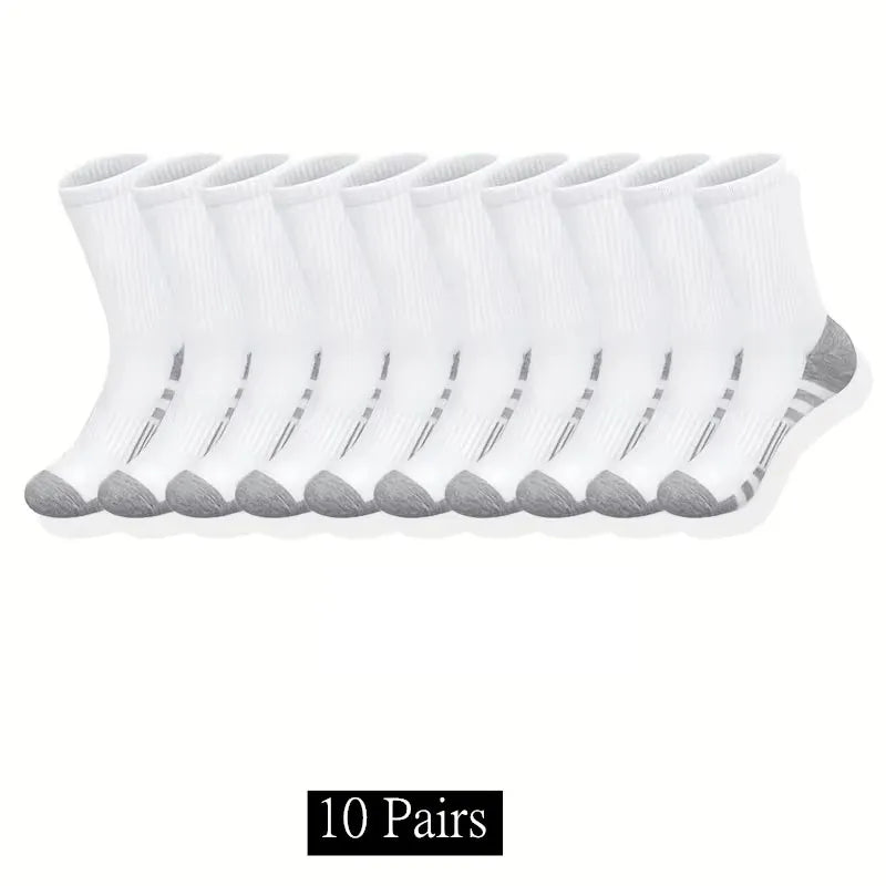 Men Outdoor Gym Socks High Grip Breathable Football Training Sports Socks 6–12 Pairs