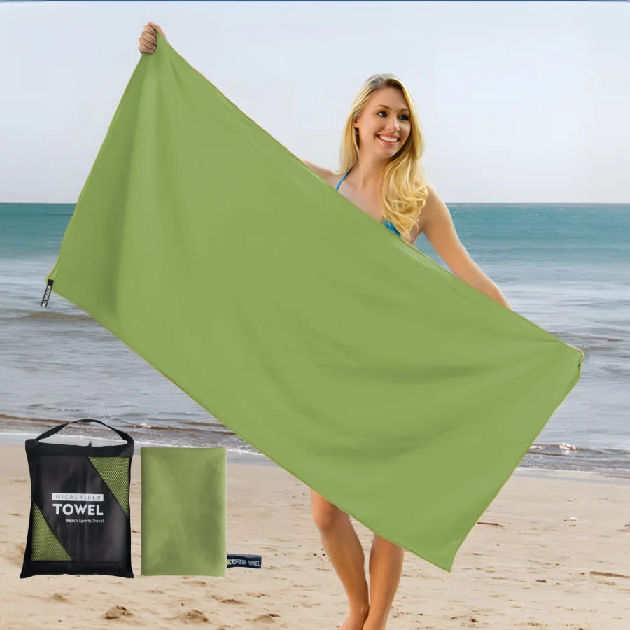 Oversized Microfiber Beach Towel Quick Dry Sand Free Soft Absorbent Towel