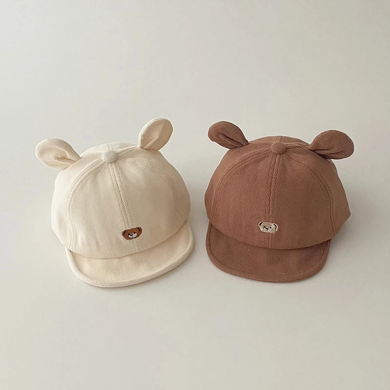 Baby Bear Ear Baseball Hat Cute Infant Kids Sun Cap